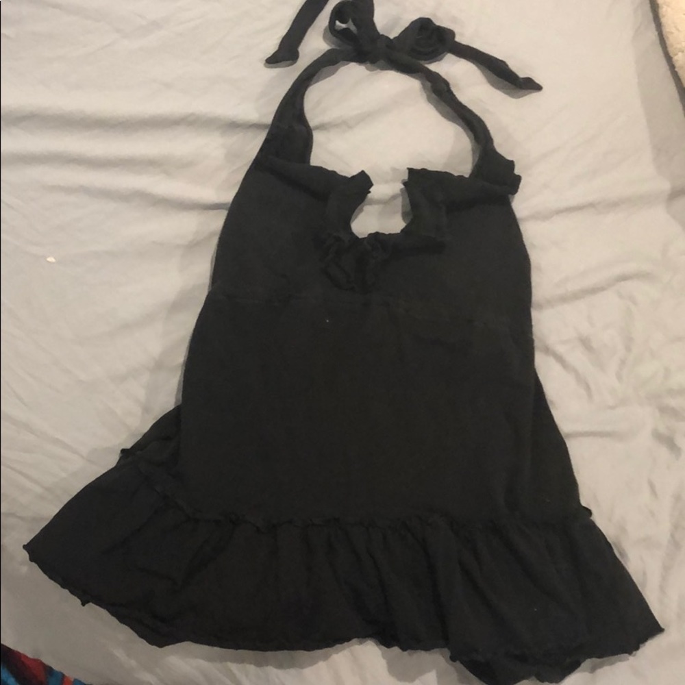 MODA international ruffled halter tank top